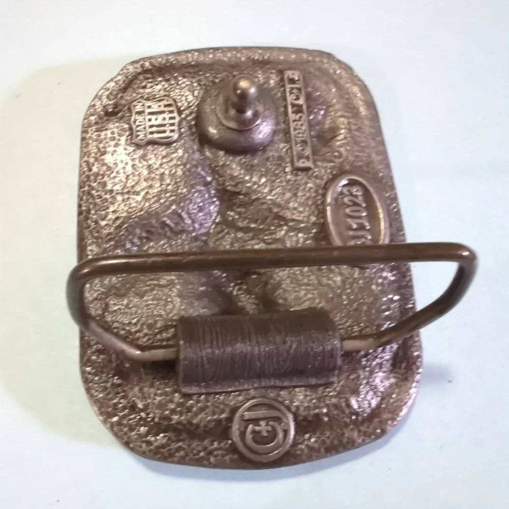 Vintage 1985 Mallard Ducks Belt Buckle Made In USA also Serial Numbered